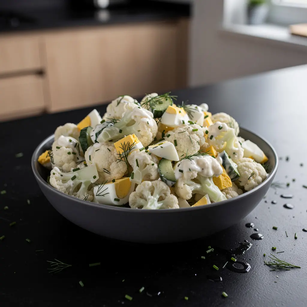 Salade allemande de chou-fleur Blumenkohlsalat froide