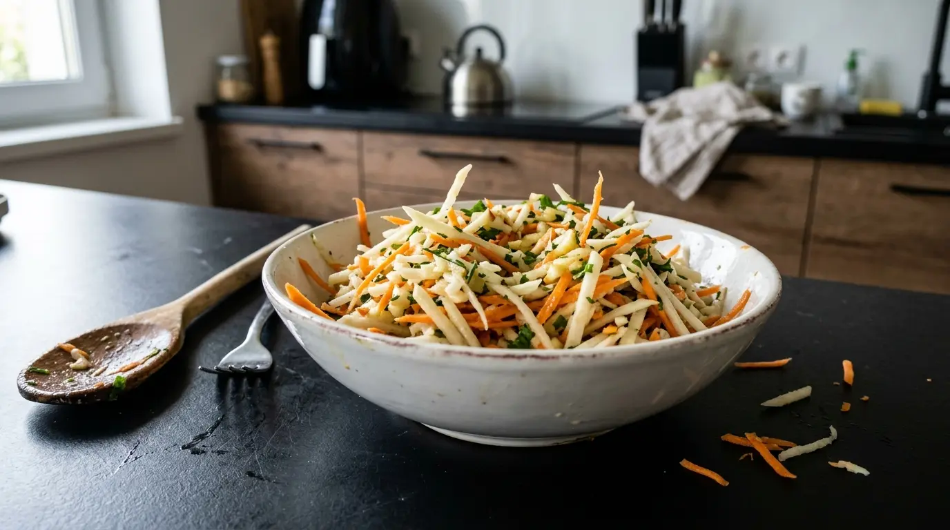 Niemiecka sałatka z kalarepy i marchewki Kohlrabi-Möhren-Salat