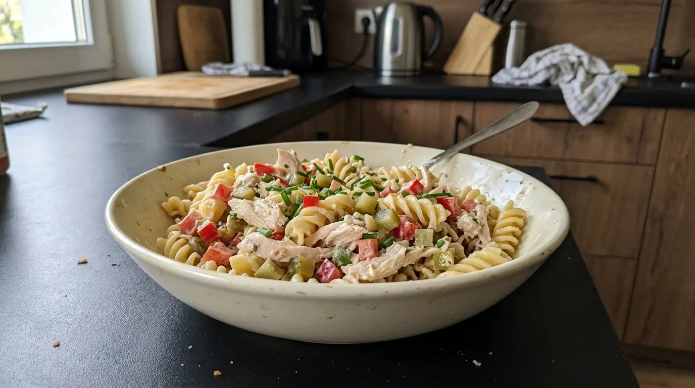 German Pasta Salad with Chicken