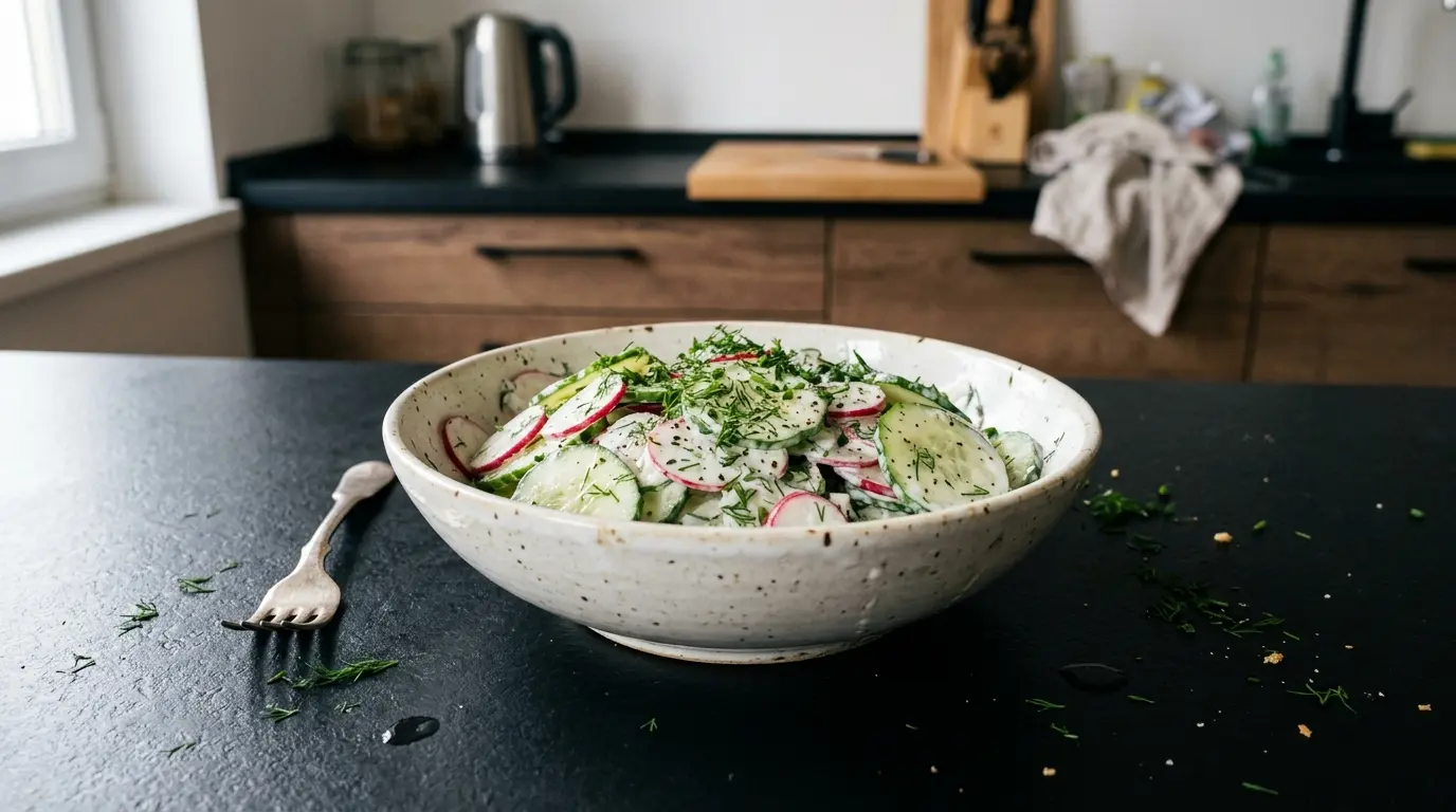 Insalata tedesca di cetrioli e ravanelli Frühlingssalat