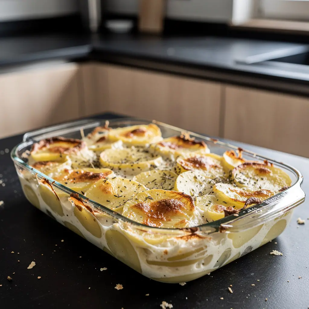 Gratin allemand de pommes de terre Kartoffelgratin