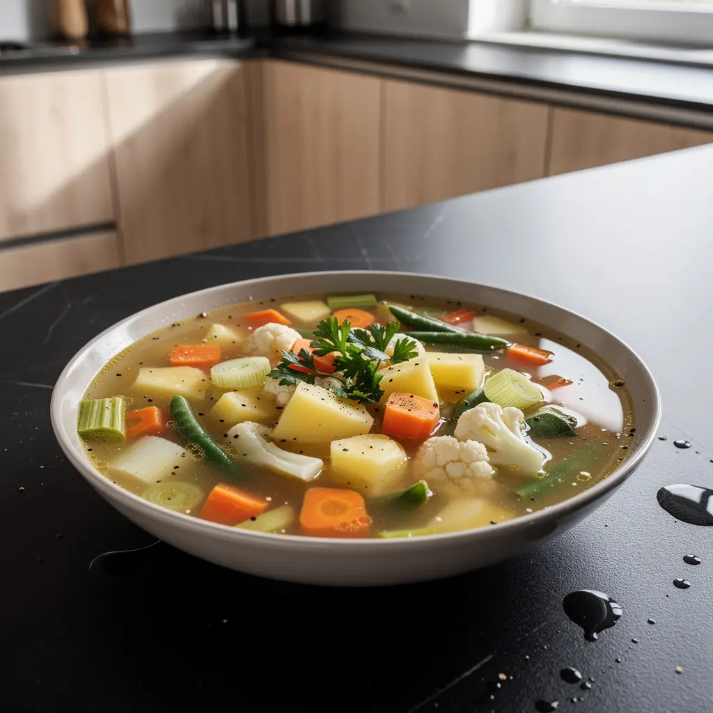 Zuppa di verdure tedesca Gemüsesuppe