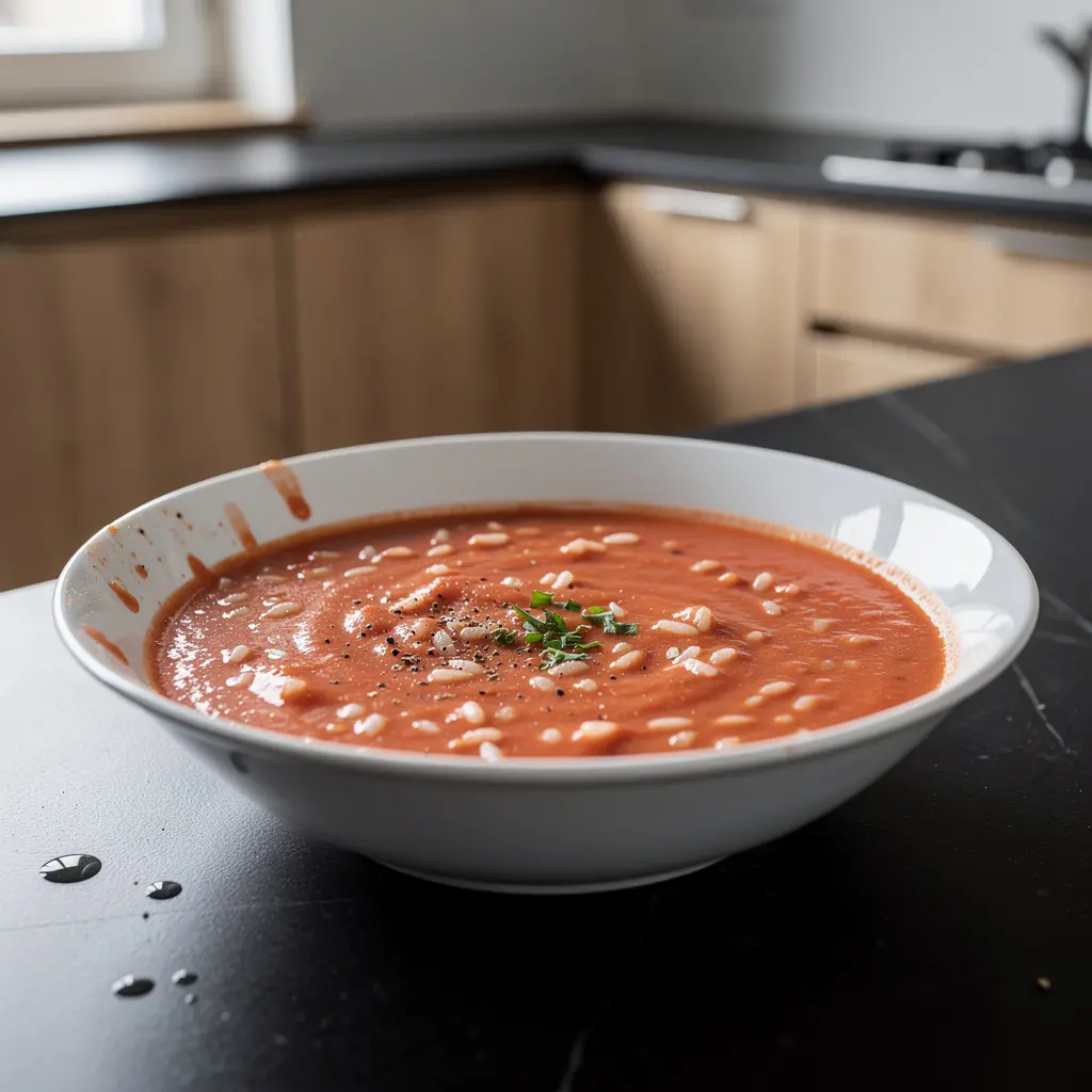 Sopa alemana de tomate con arroz Tomatensuppe