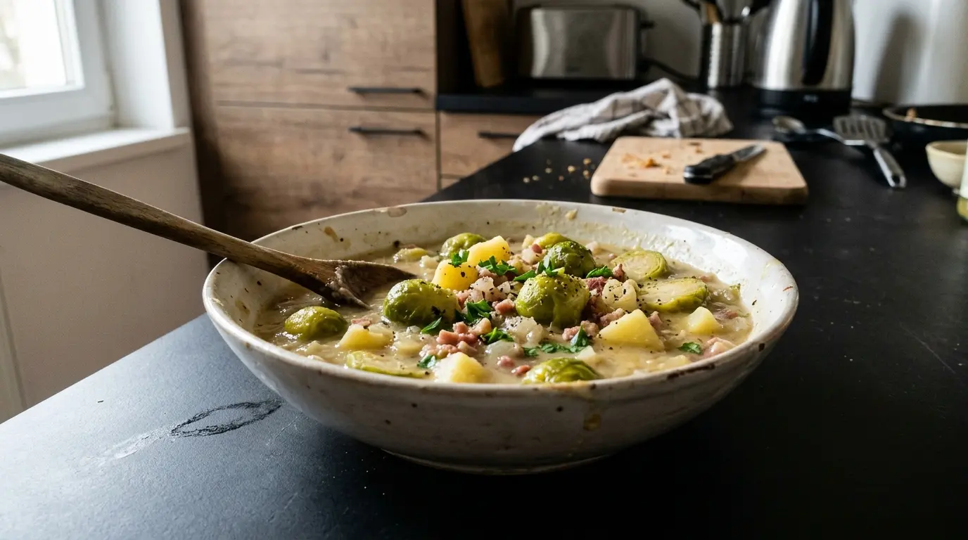 Niemiecka zupa z brukselki Rosenkohlsuppe