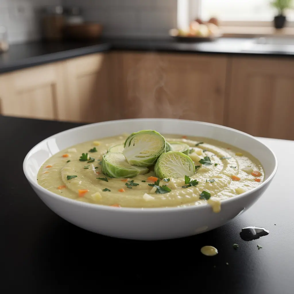 Sopa alemana de coles de Bruselas Rosenkohlsuppe