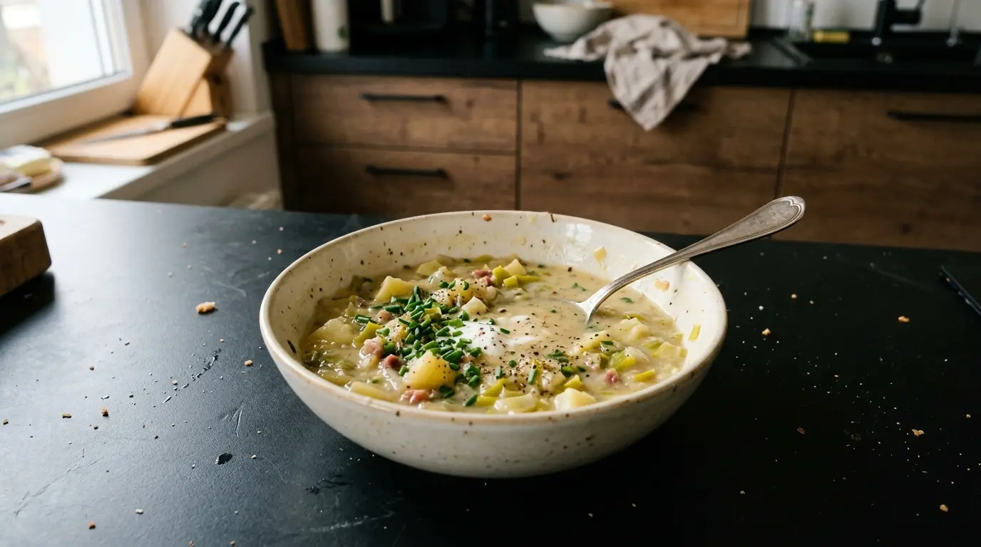 German Leek and Potato Soup Homestyle Lauchsuppe