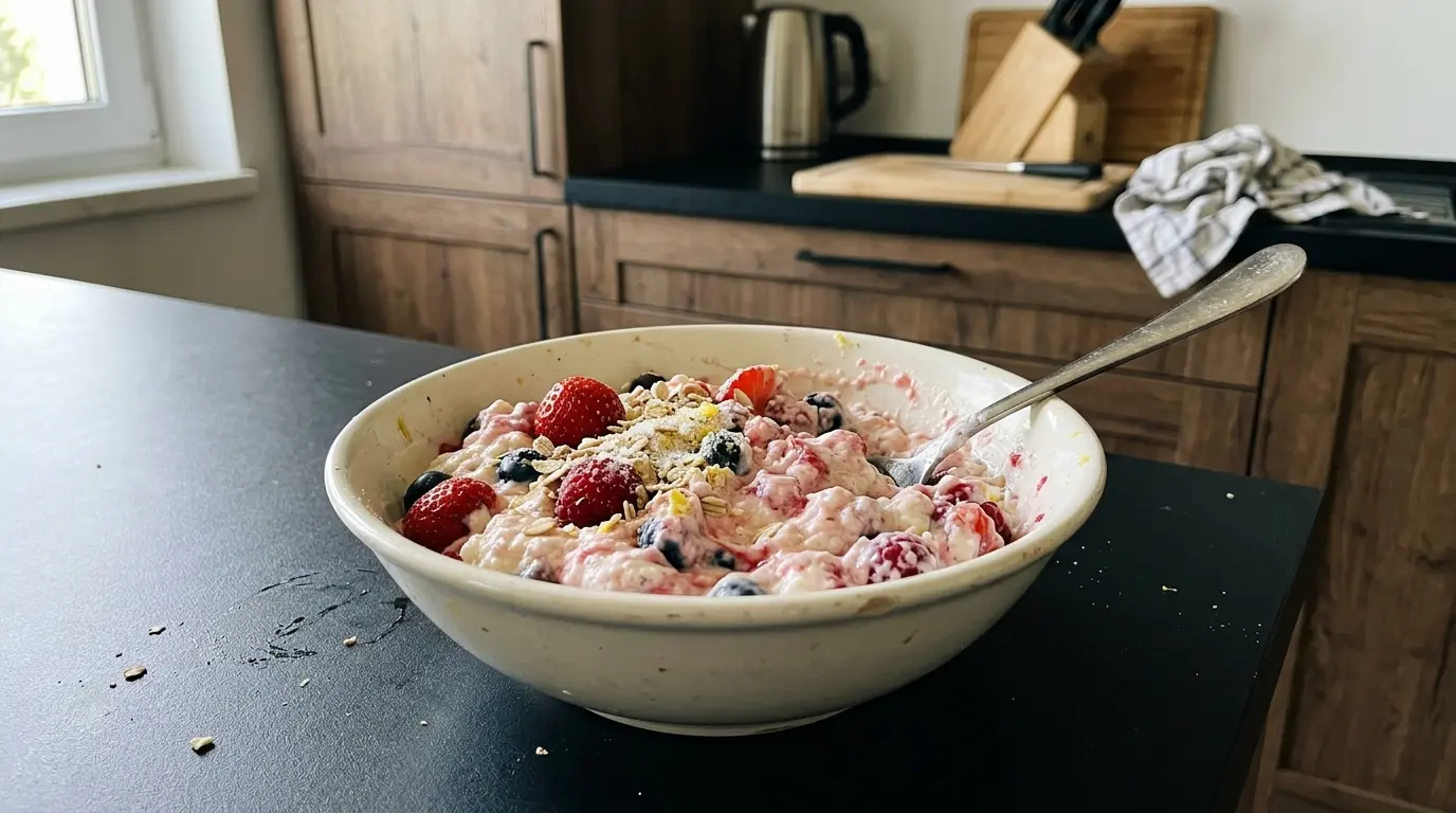 German Quark and Fruit Dessert Quarkspeise