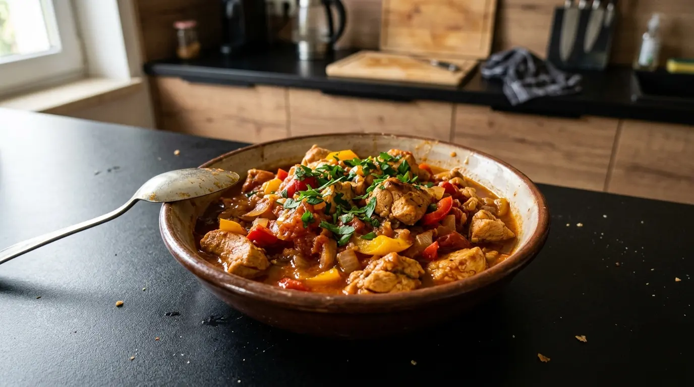 Niemiecki gulasz z kurczaka i papryki Hähnchen-Paprika-Gulasch