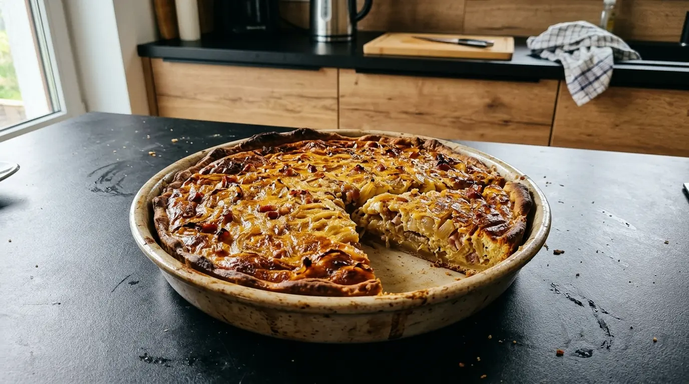 Niemiecki placek cebulowy Zwiebelkuchen