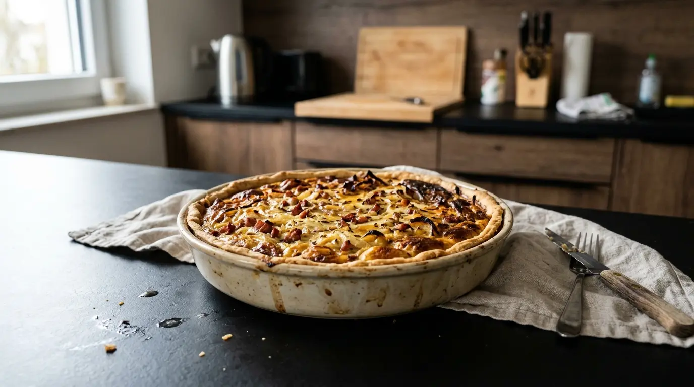 Niemiecki placek cebulowy Zwiebelkuchen