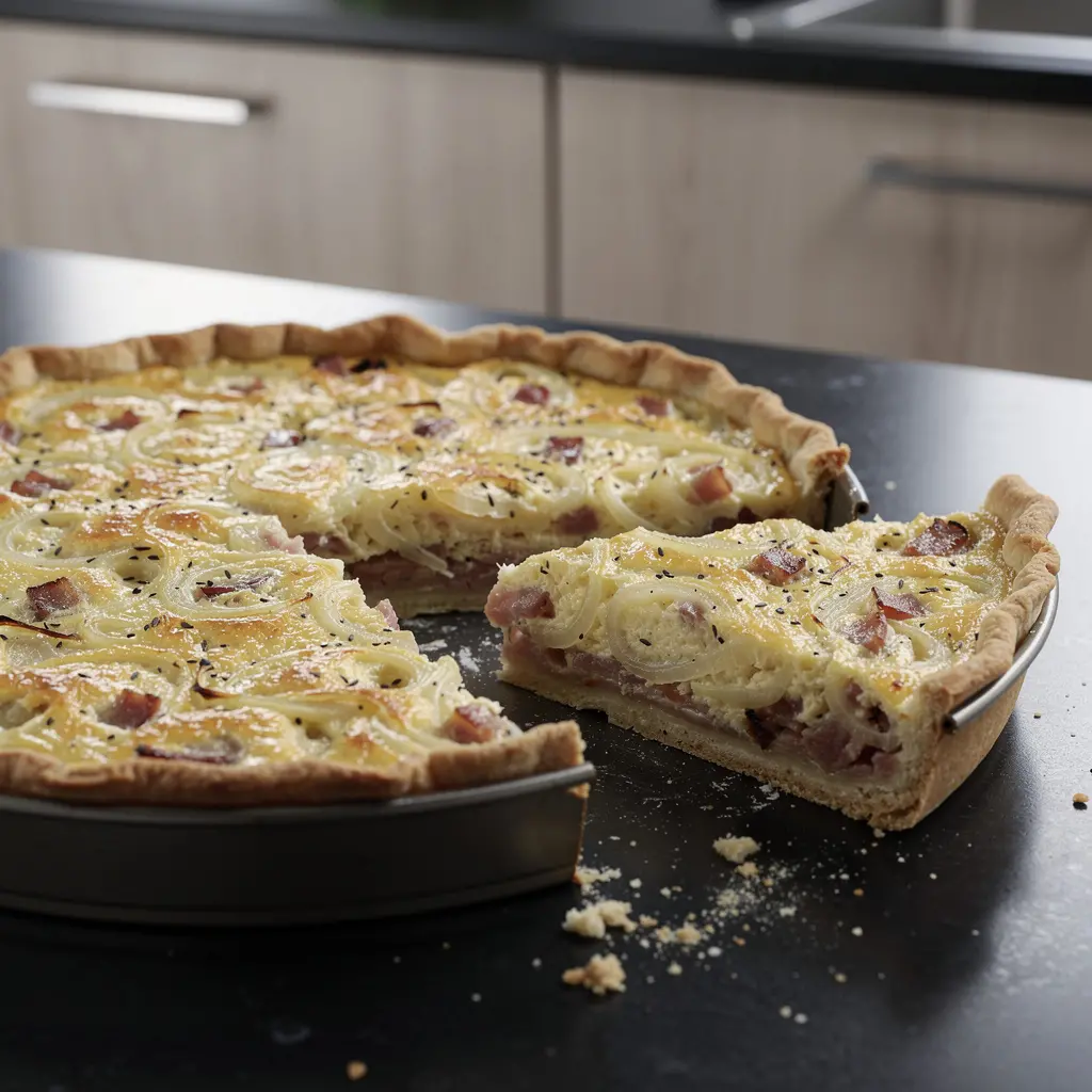 Niemiecki placek cebulowy Zwiebelkuchen