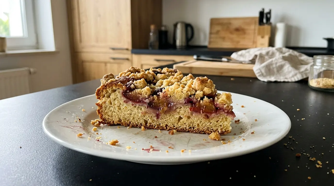 German Yeast Cake with Fruit Streuselkuchen