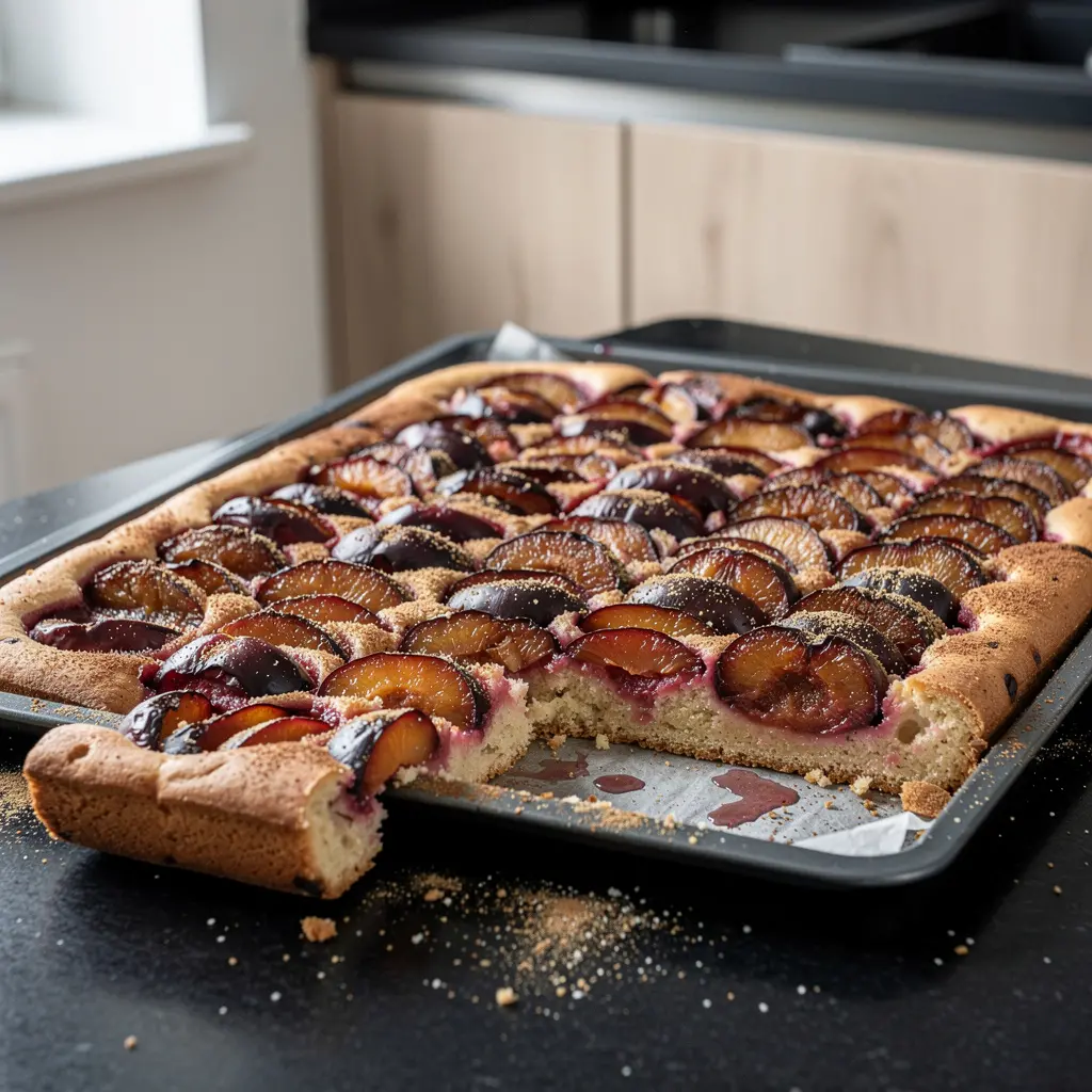 Niemiecki placek śliwkowy Zwetschgenkuchen