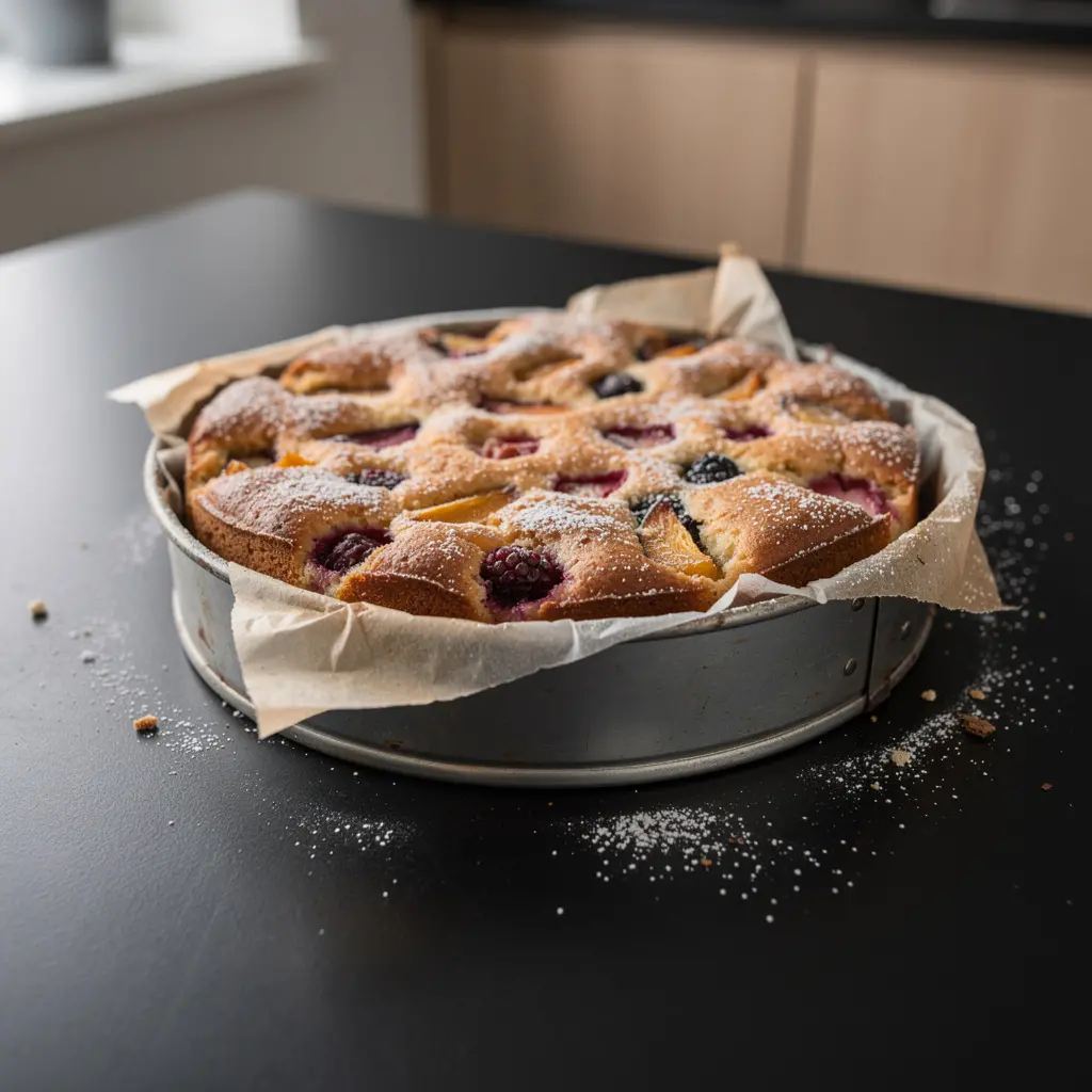 Torta allo yogurt tedesca con frutta Joghurtkuchen