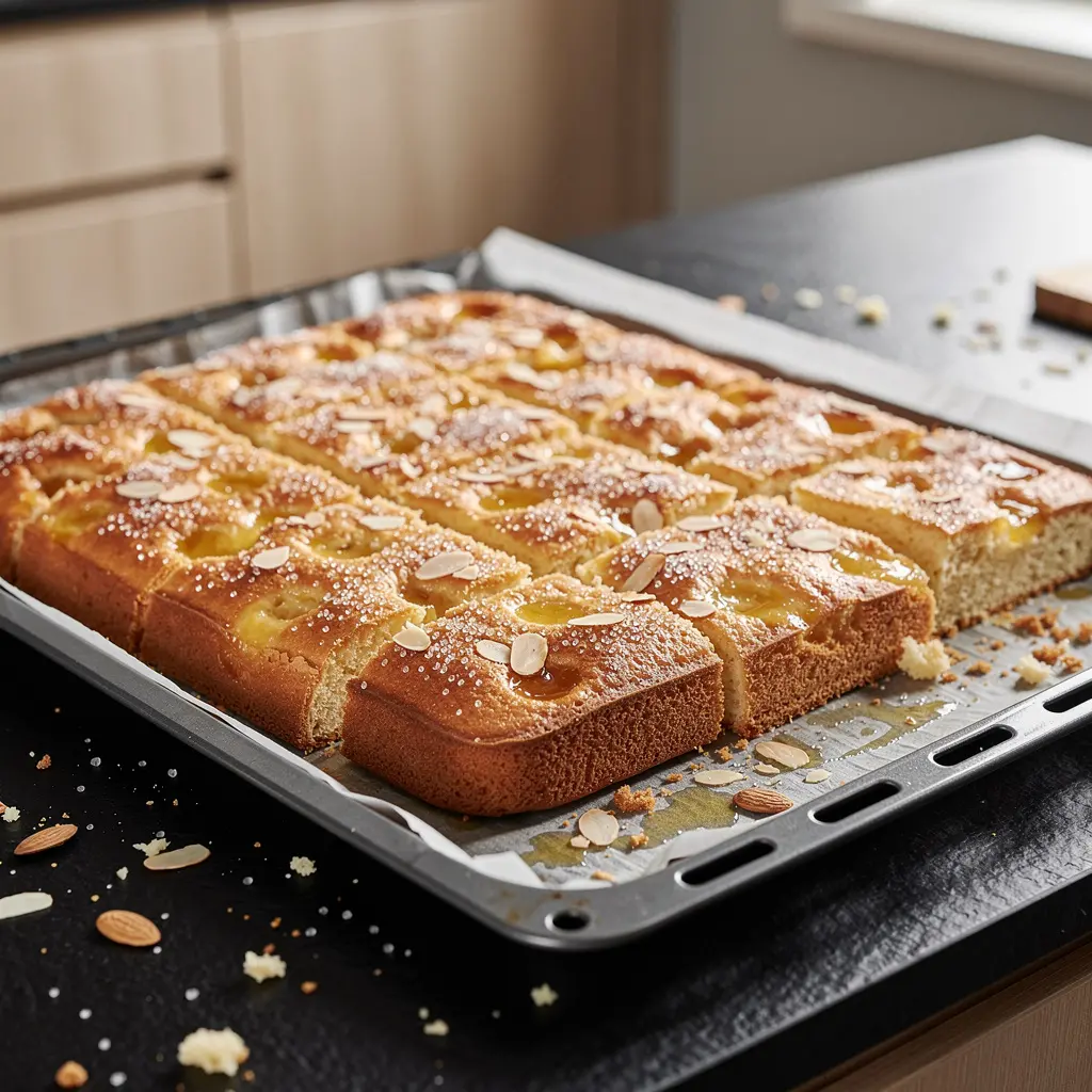 Gâteau allemand au beurre avec amandes Butterkuchen