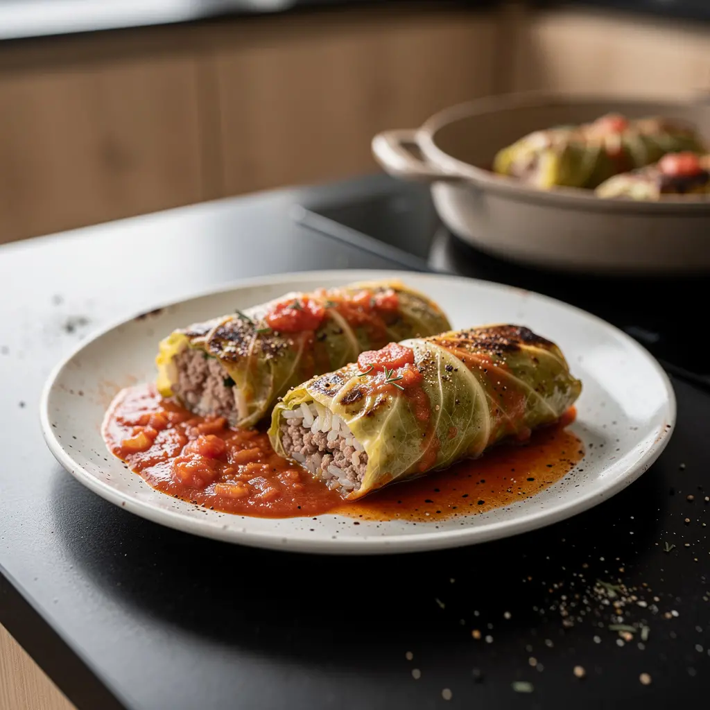Choux farcis allemands à la viande et au riz (Kohlrouladen)