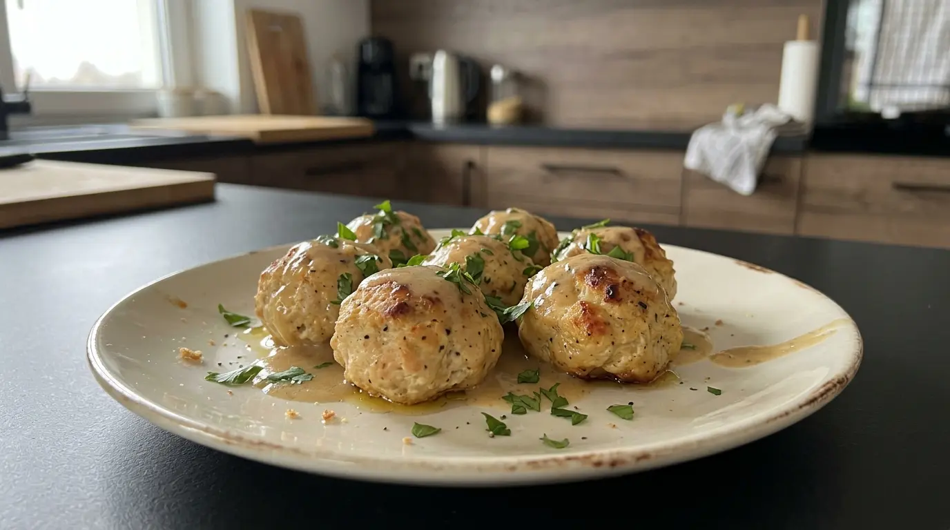 Niemieckie klopsiki drobiowe z piekarnika Hähnchenbällchen
