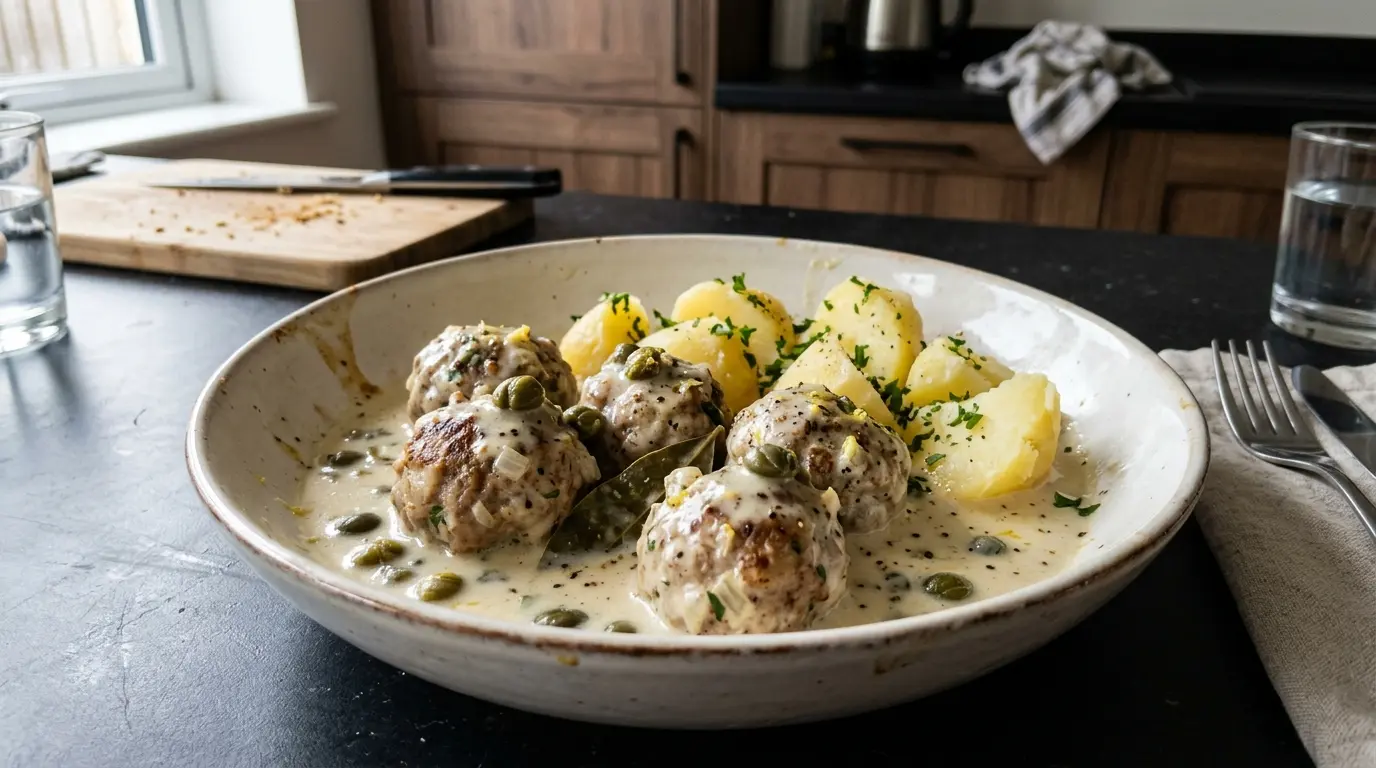 Niemieckie klopsiki Königsberger Klopse