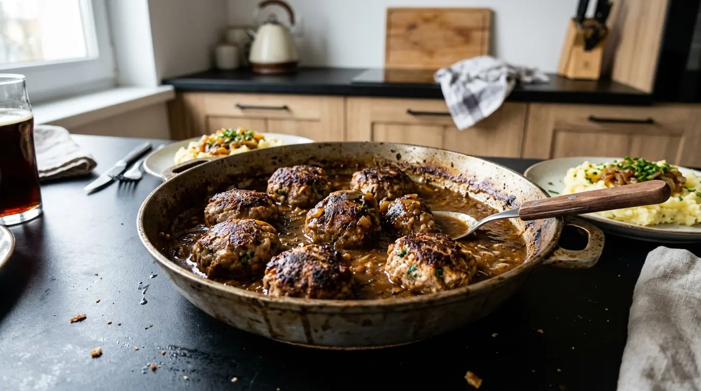 Niemieckie klopsiki wieprzowe w sosie piwnym