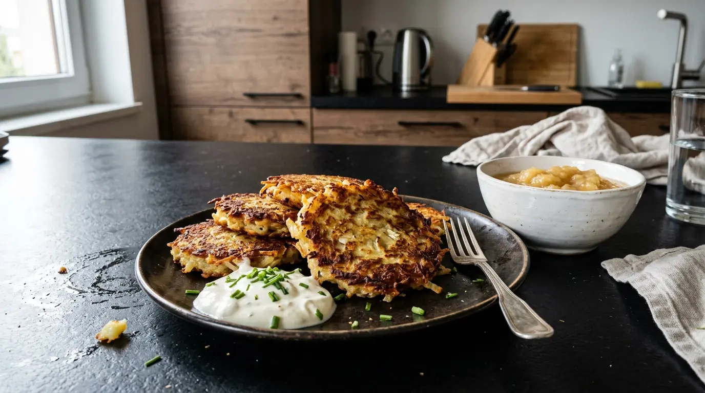 Niemieckie naleśniki ziemniaczane Kartoffelpuffer