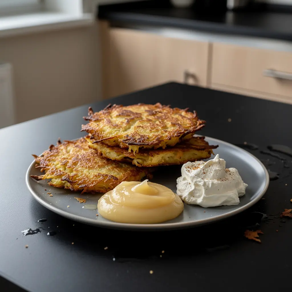Deutsche Kartoffelpuffer (Kartoffelpfannkuchen)