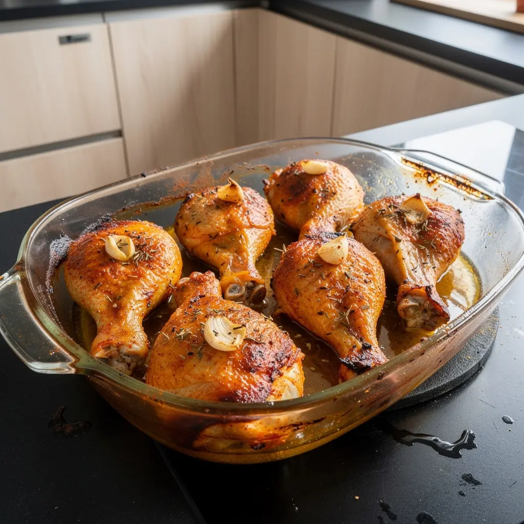 Cosce di pollo alla tedesca al forno (Hähnchenschenkel)