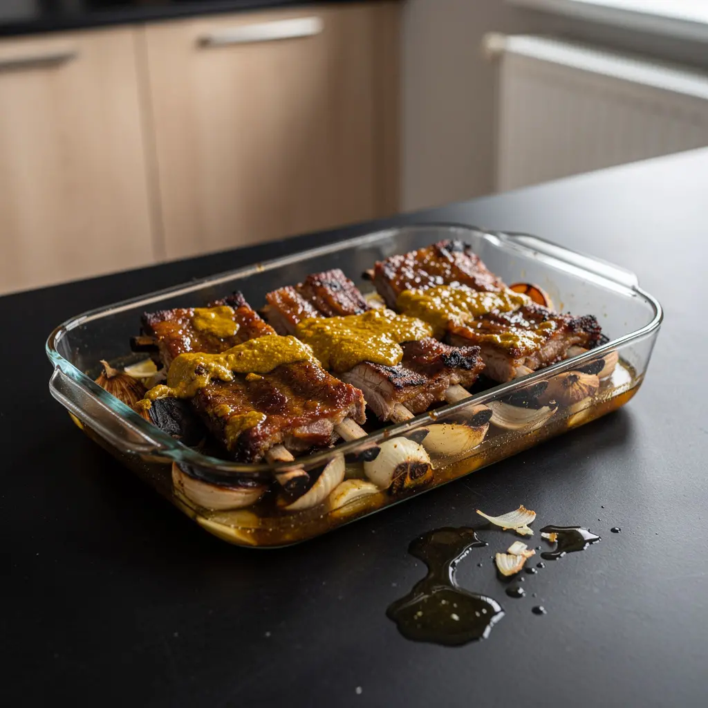 German Oven-Baked Pork Ribs with Beer