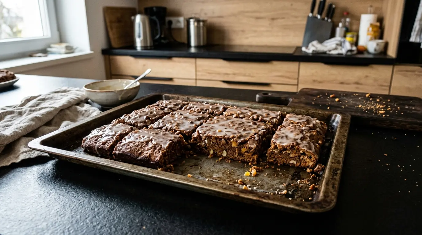Niemieckie pierniczki świąteczne Lebkuchen na blaszce