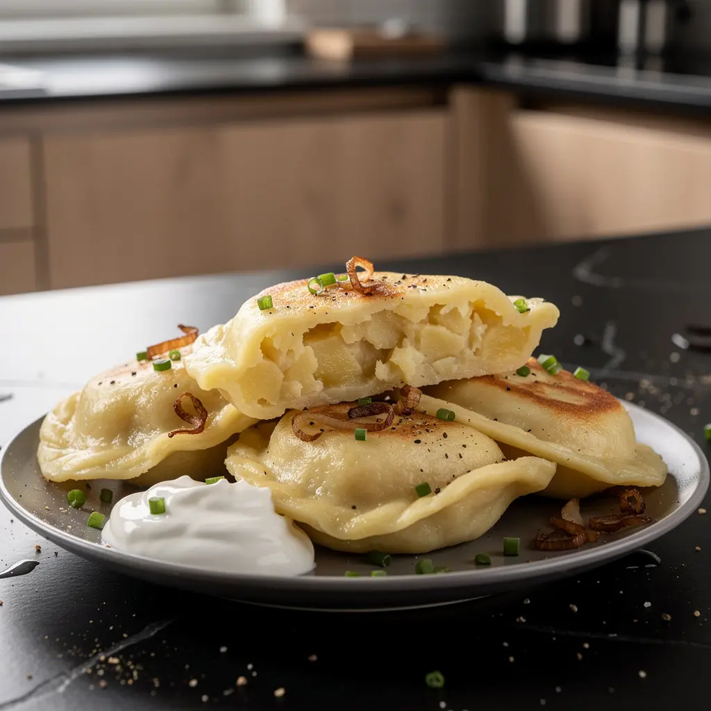 Raviolis allemands aux pommes de terre et oignons Kartoffelplätzchen