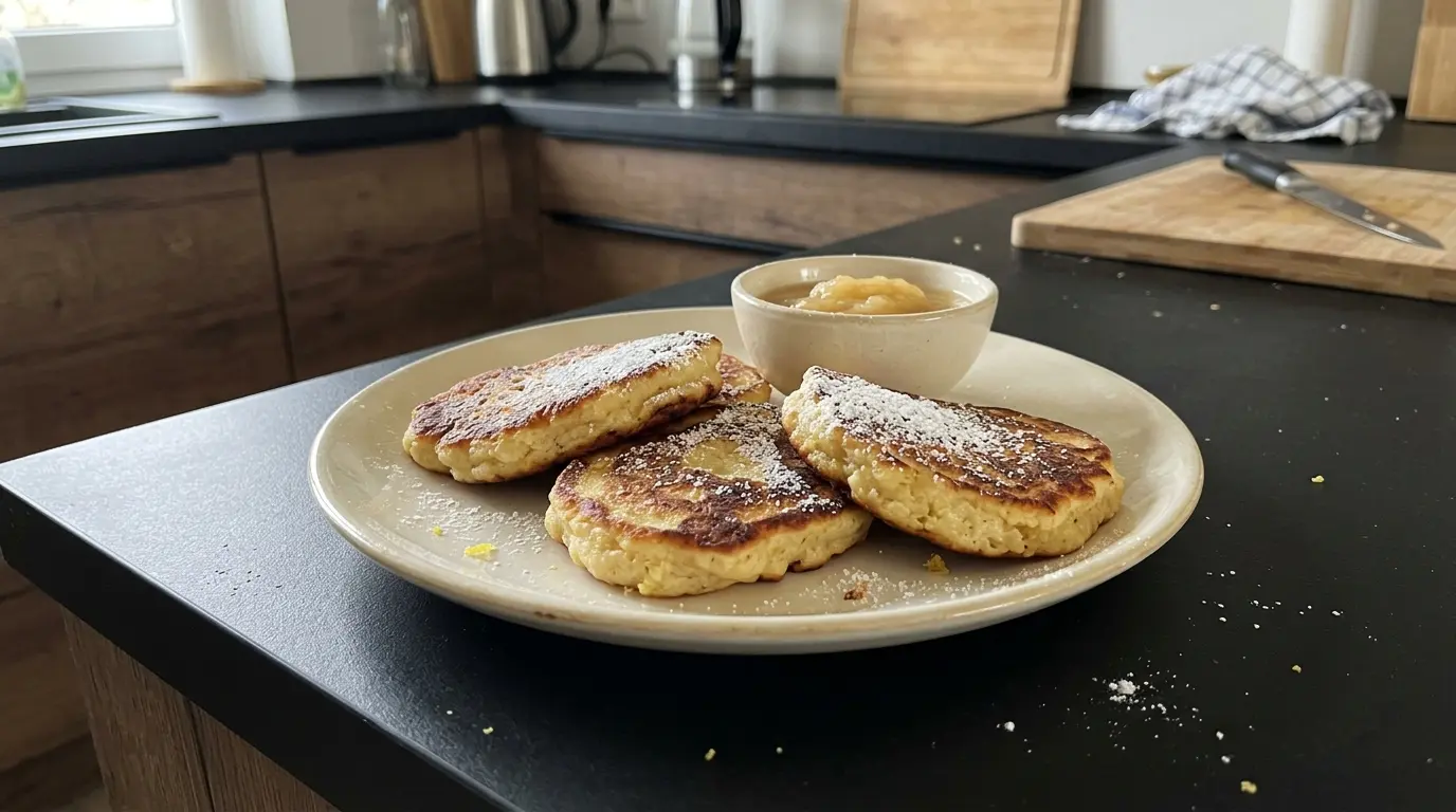 Frittelle tedesche di formaggio Quarkkeulchen ispirate