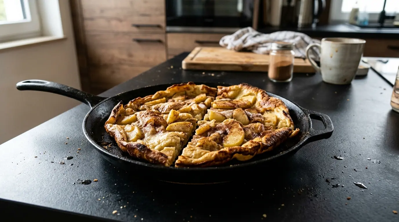 Niemieckie racuchy z jabłkami Apfelpfannkuchen