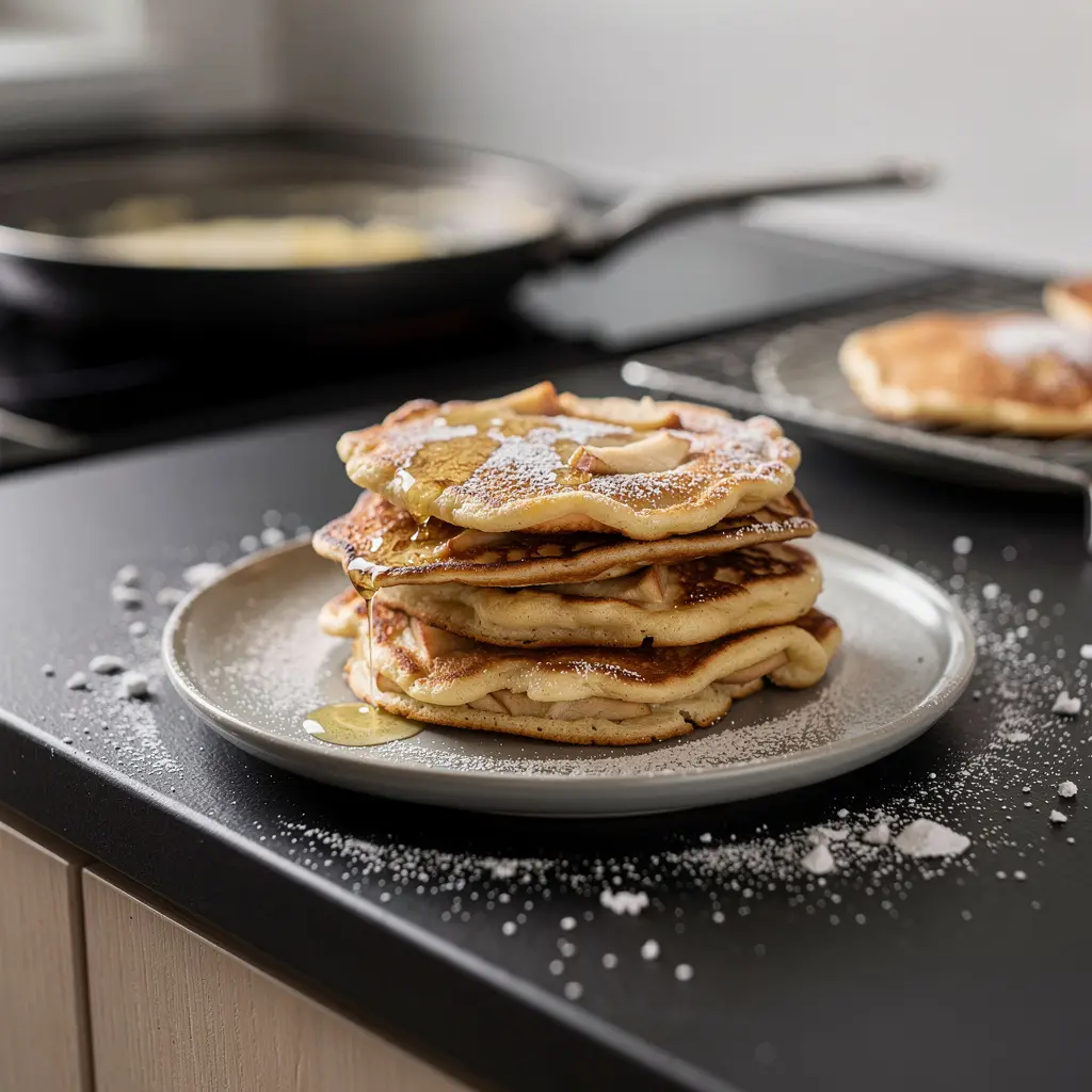 Niemieckie racuchy z jabłkami Apfelpfannkuchen