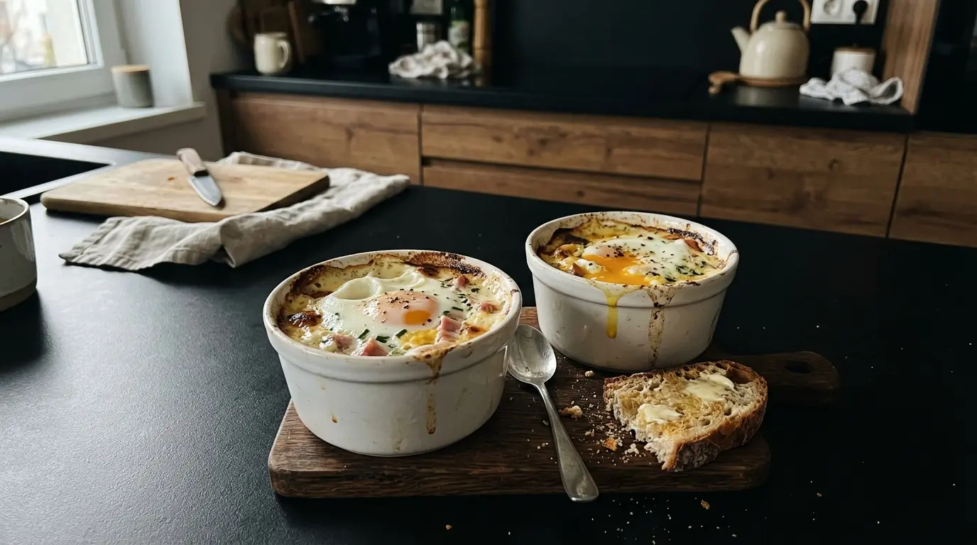 Oeufs cocotte – jajka zapiekane w kokilkach ze śmietanką