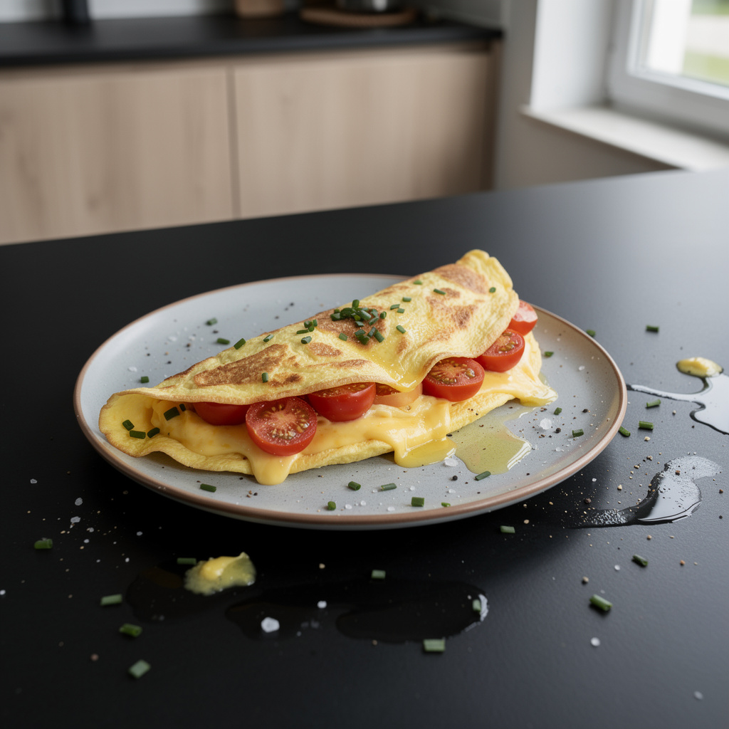 Cheese and Tomato Omelette