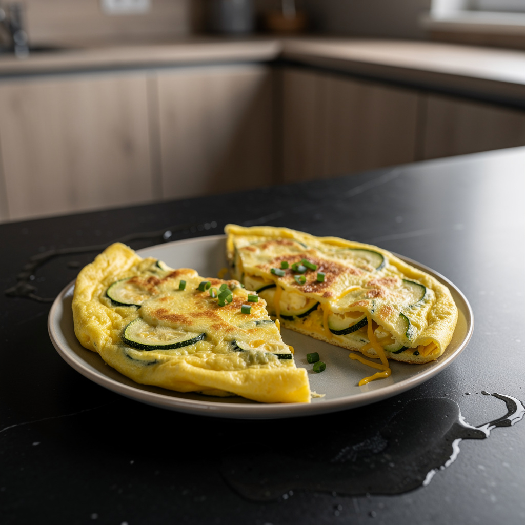 Omelette aux courgettes et fromage – omlet z cukinią i serem po francusku
