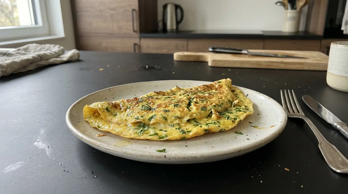 Omelette aux fines herbes – französisches Kräuteromelett