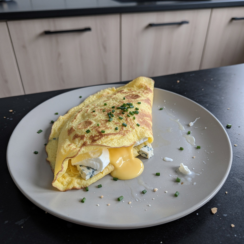 Omelette aux fromages – omlet z trzema serami po francusku