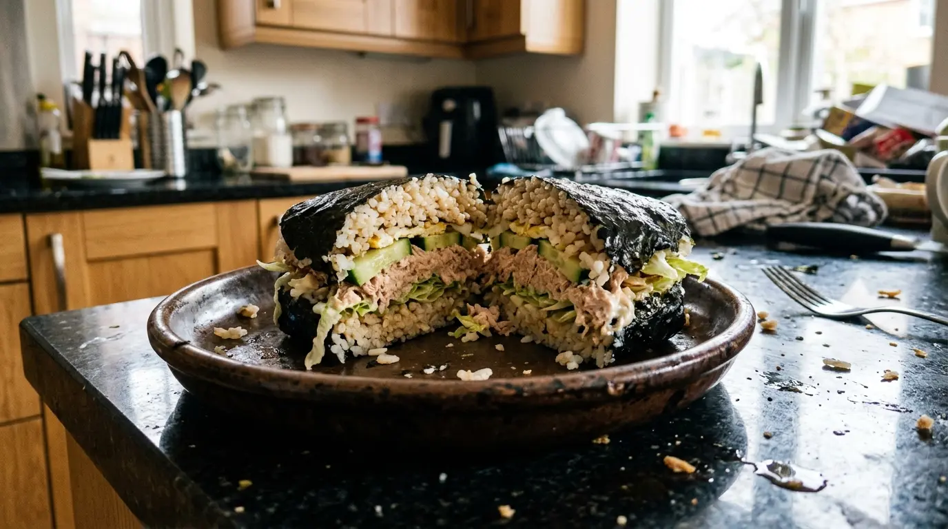 Onigirazu – japońska kanapka ryżowa z tuńczykiem