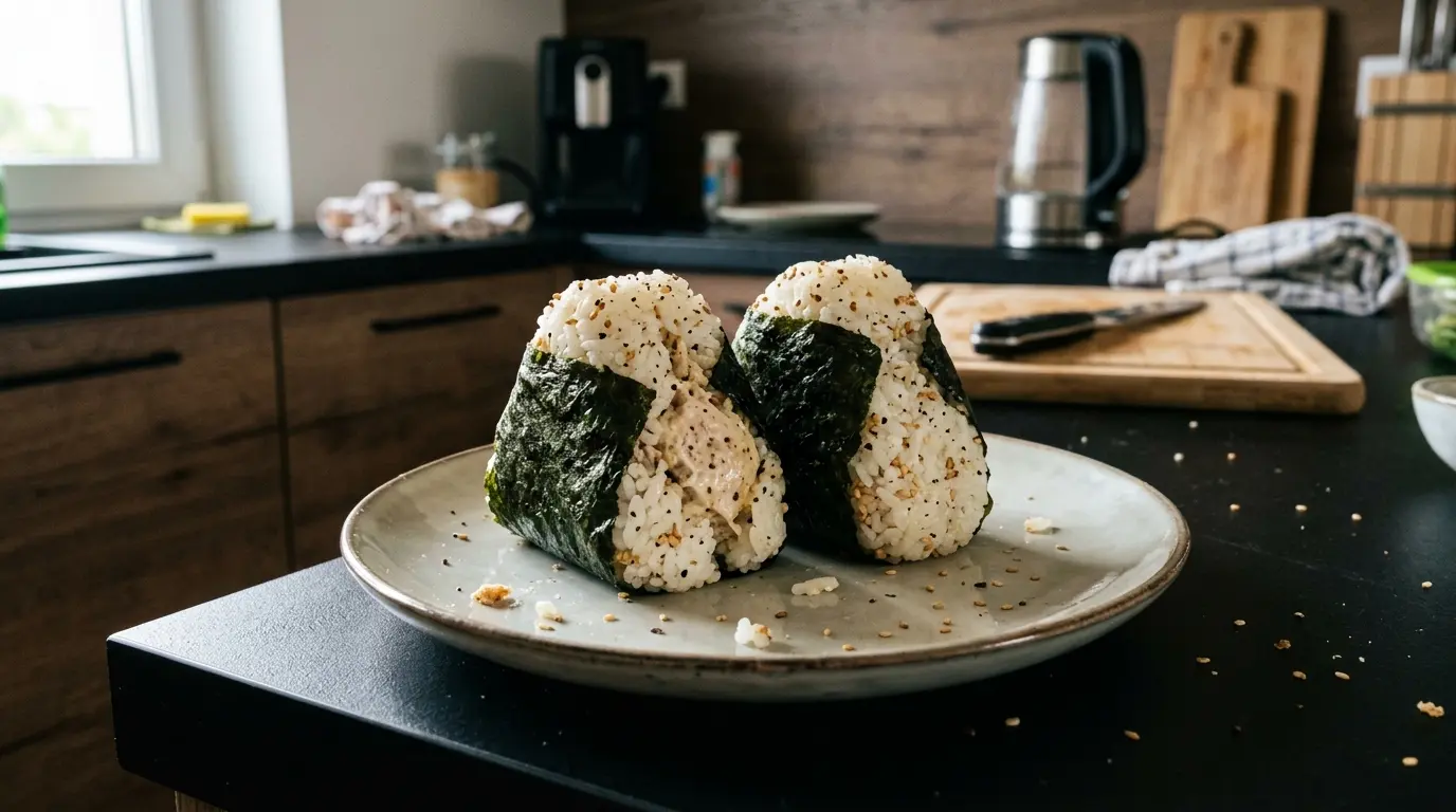 Onigiri sałatkowe z kurczakiem i majonezem