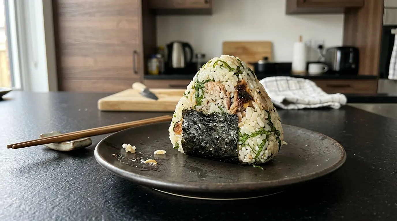 Onigiri z grillowaną makrelą i shiso