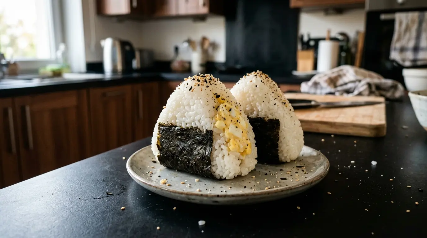 Onigiri z jajkiem w majonezie i nori