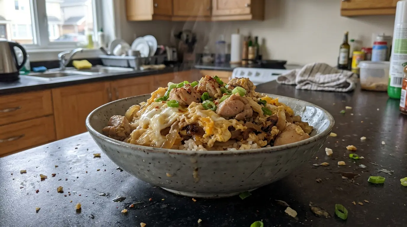 Oyakodon – ryż z kurczakiem i jajkiem