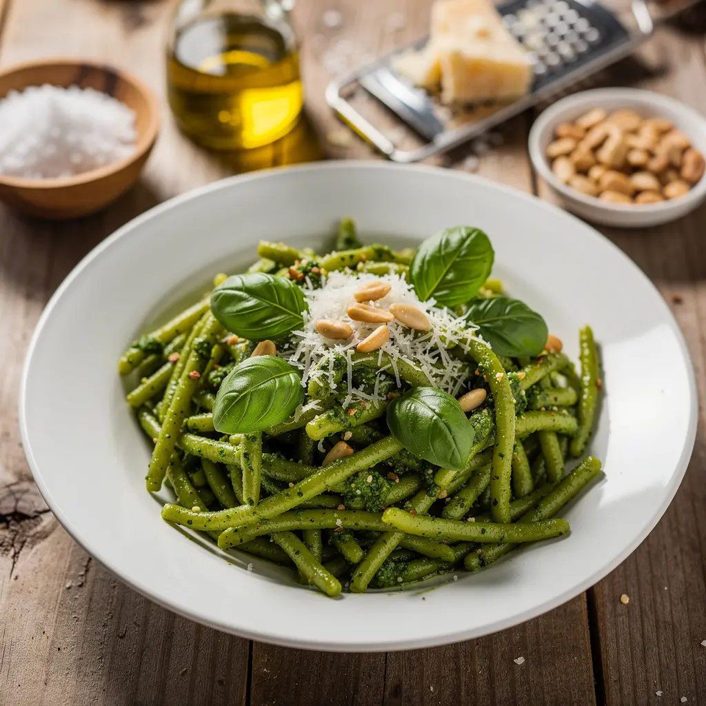 Pasta al pesto alla genovese