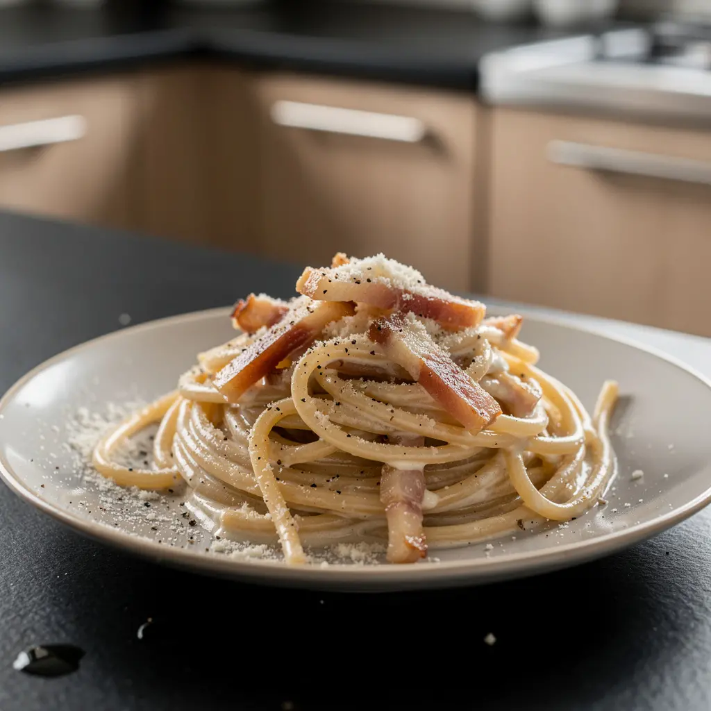 Pasta alla gricia – makaron z guanciale i pecorino