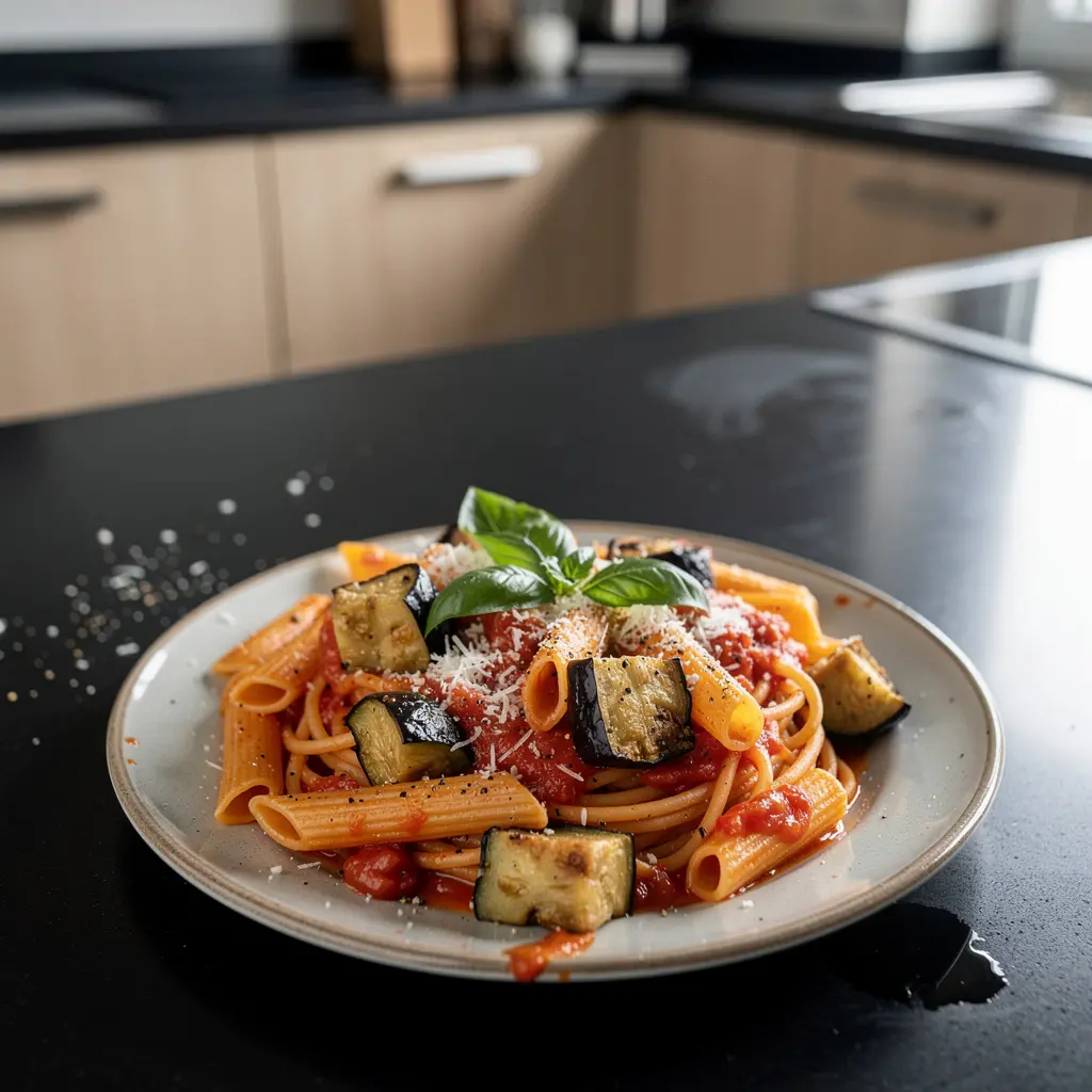 Pasta alla Norma z bakłażanem