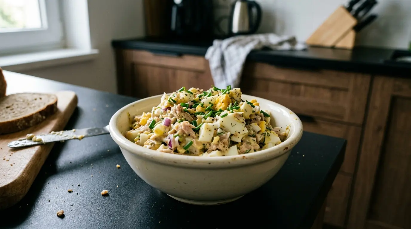 Pasta z jajek i tuńczyka do kanapek