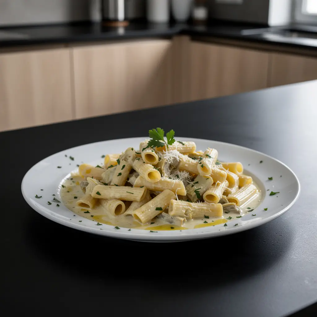 Pasta z kremowym sosem z karczochów i cytryny