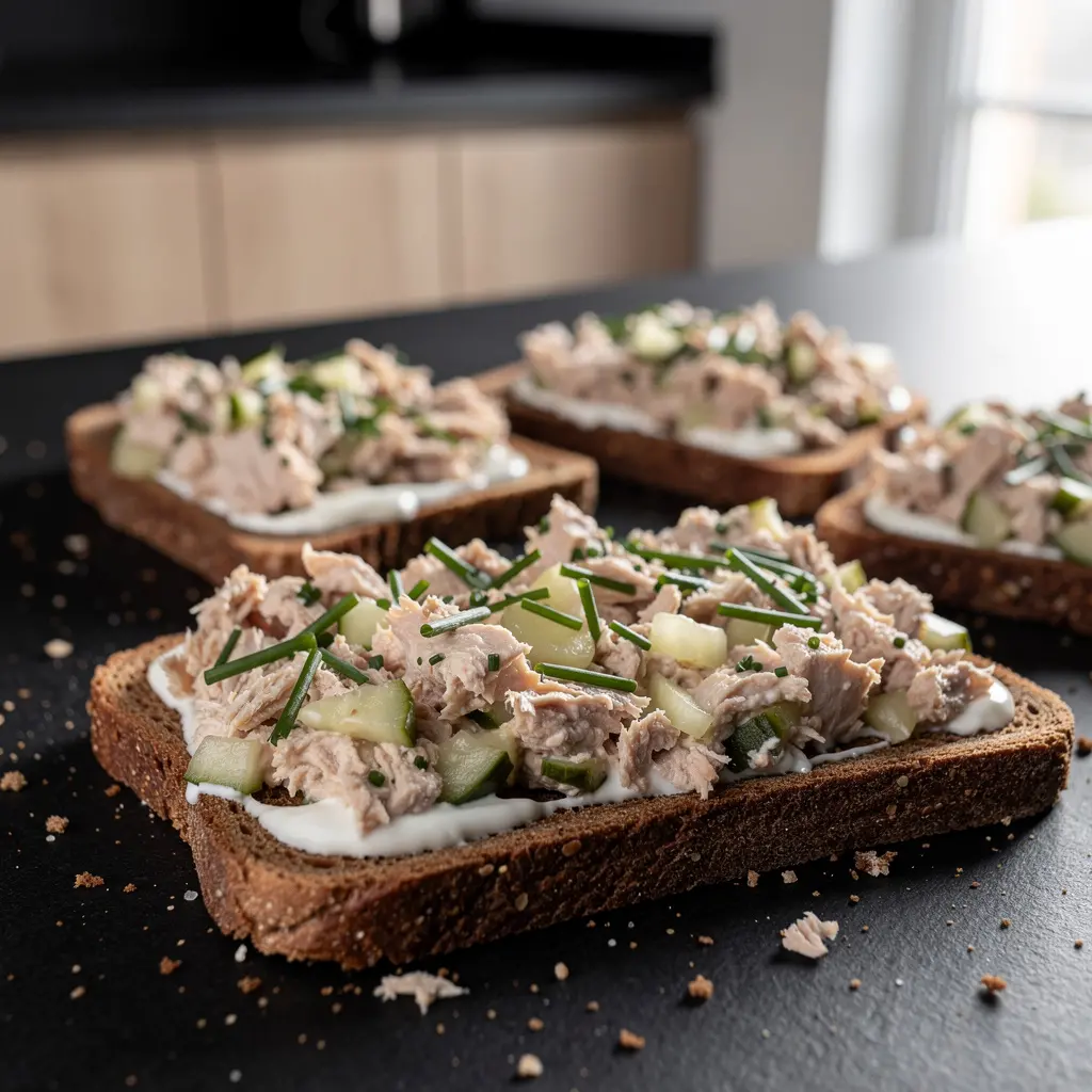 Pasta z pieczonego kurczaka i ogórka kiszonego do kanapek