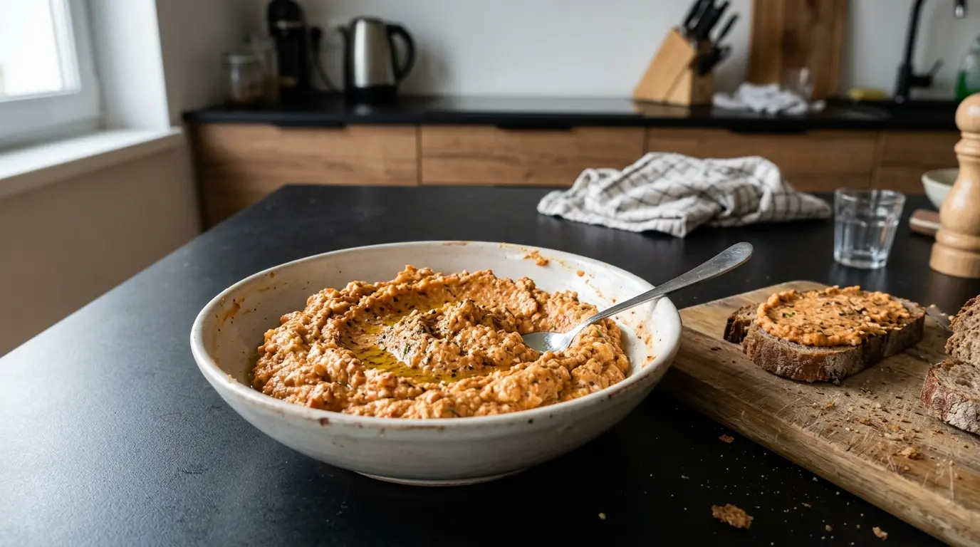 Pasta z pieczonej papryki i twarogu