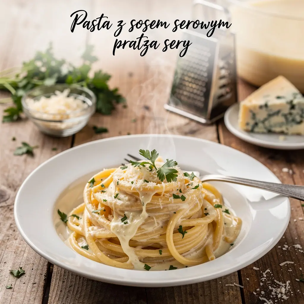 Pasta with four-cheese sauce